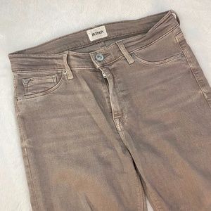 Hudson Nico Mid-Rise Super Skinny Ankle Jeans Tan